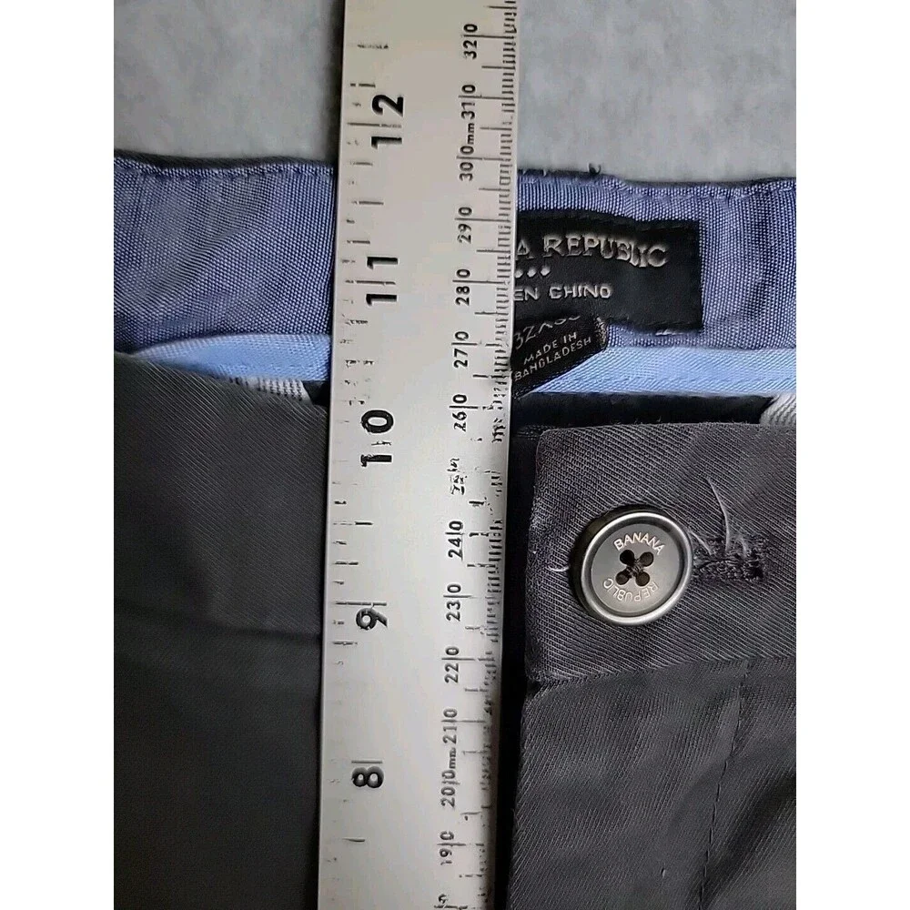 Banana Republic‎ Pants Mens 30x30 Rapid Chinos Charcoal Gray Flat Stretch Preppy